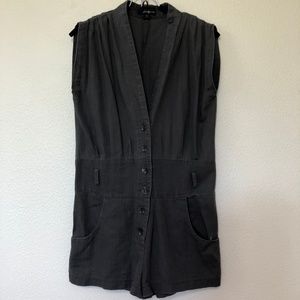Forever 21 Dark Gray Short low-cut Romper M